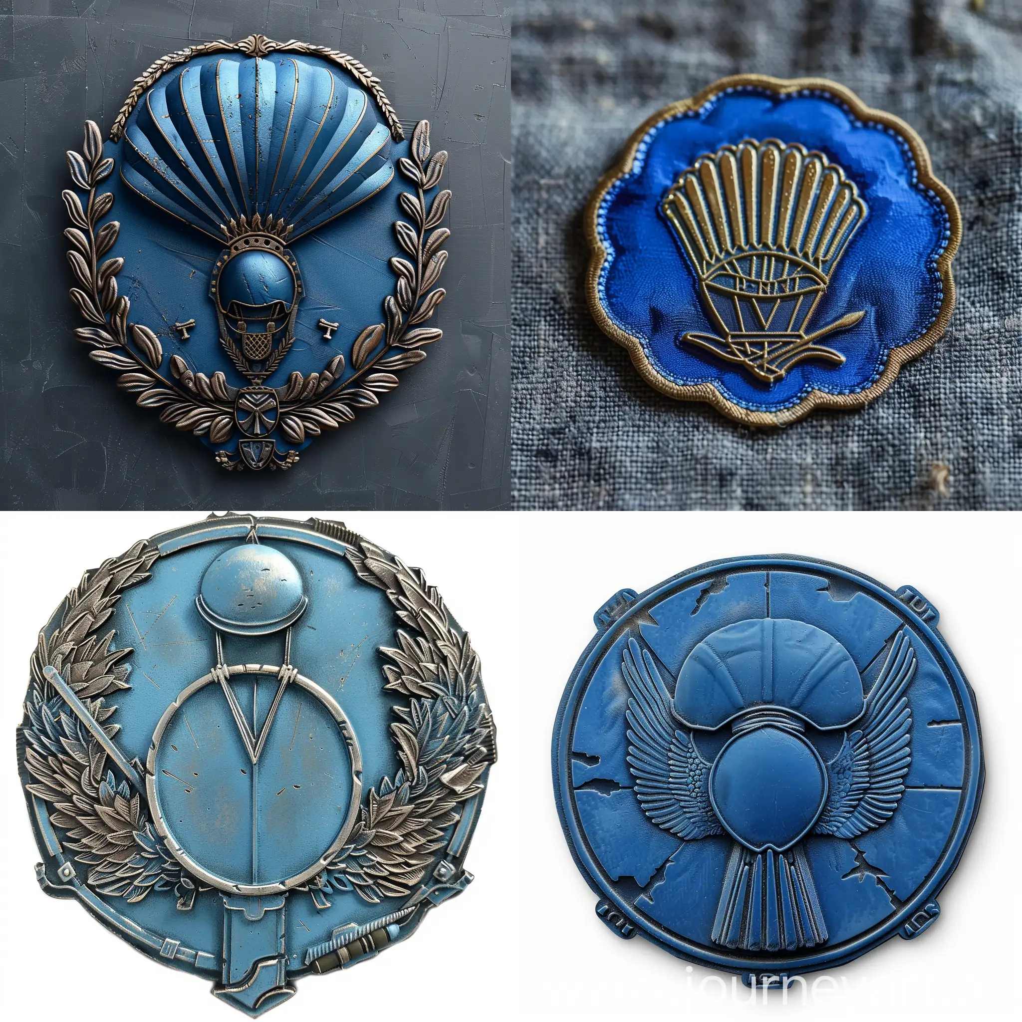 French-Paratrooper-Badge-in-Blue-Artwork