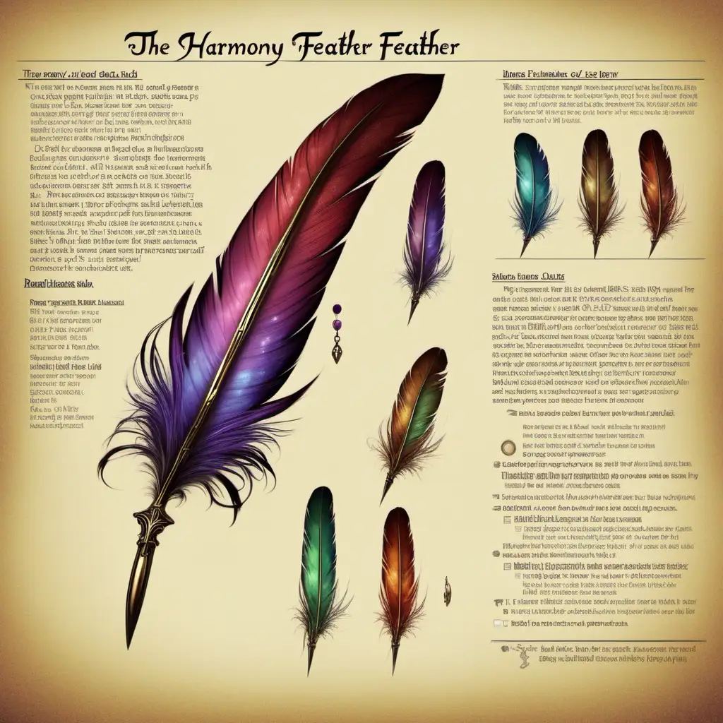 The harmony feather, magical item, dnd