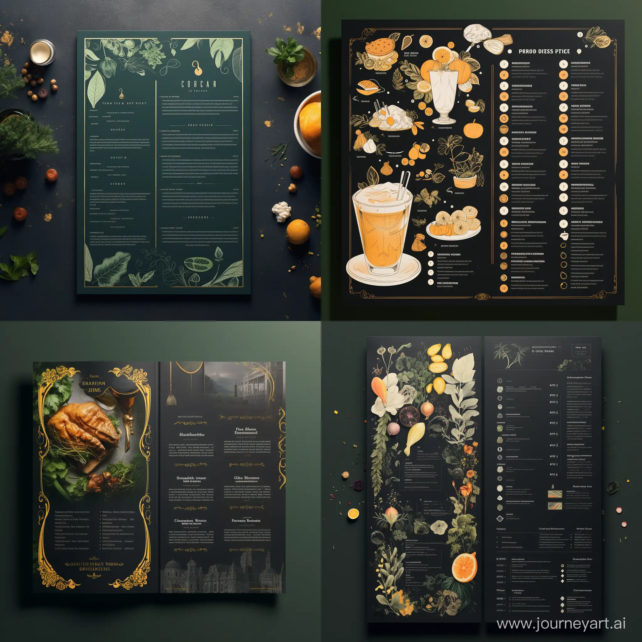 design unique food menu