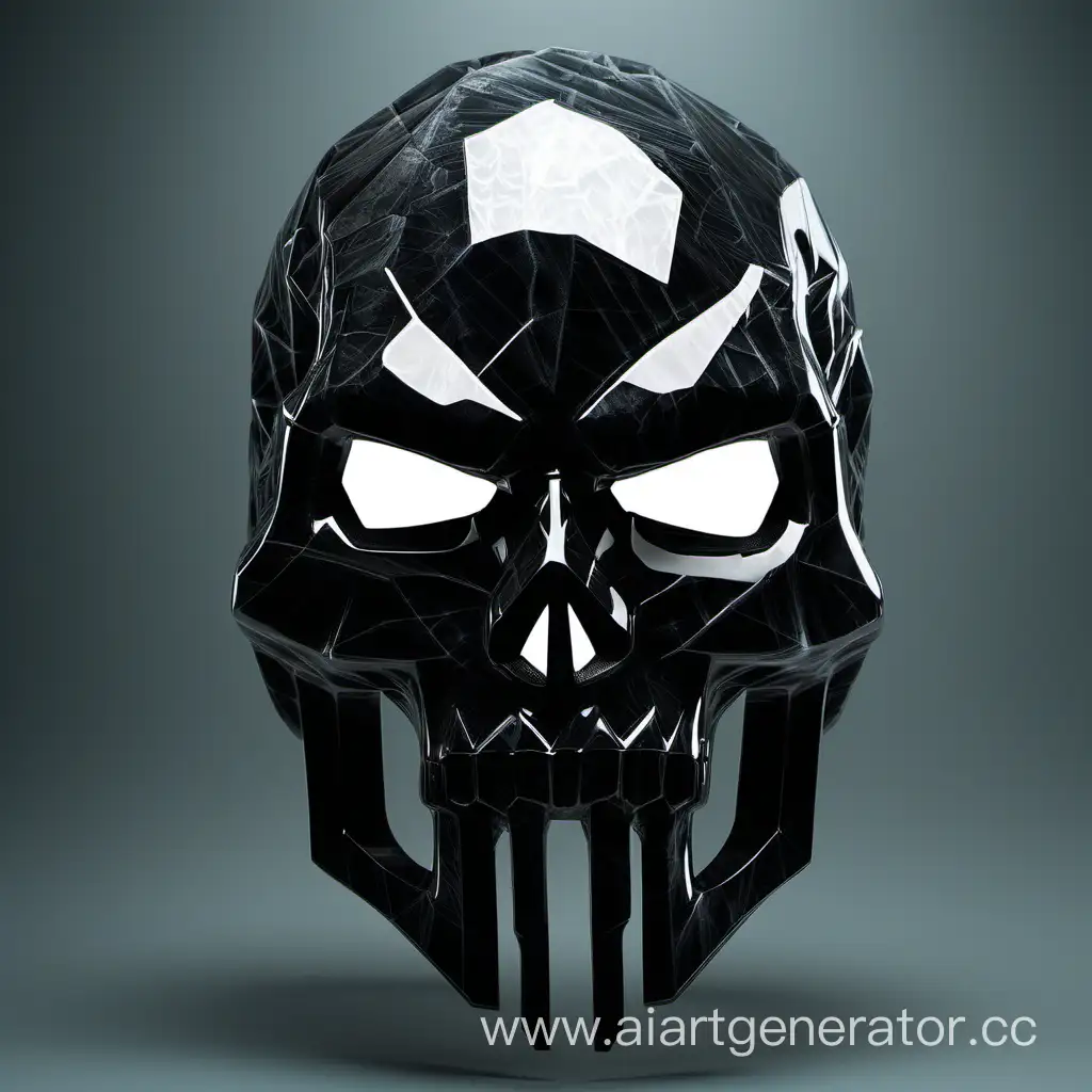 Black-PunisherInspired-Crystalline-Skull-Mask