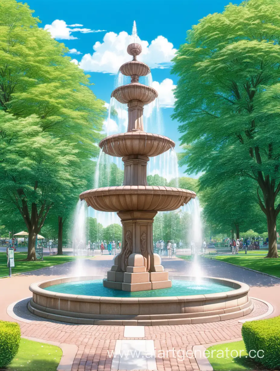AnimeStyle-Park-Fountain
