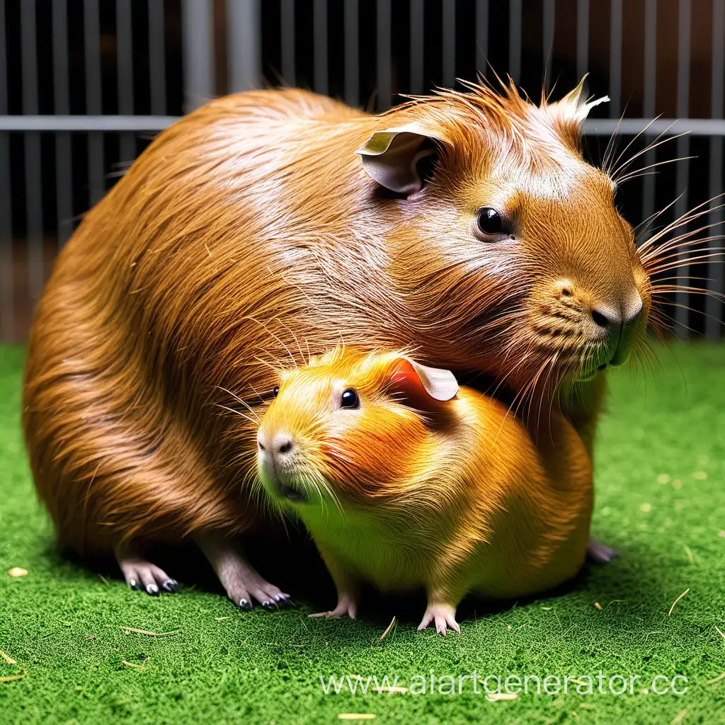 Affectionate-Capybara-Embracing-Guinea-Pig-Companion