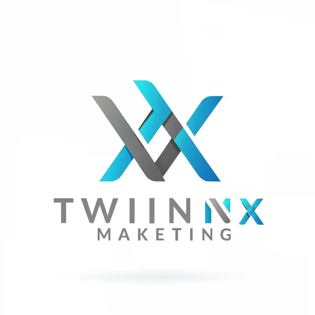 a logo design,with the text "TwinX Marketing", main symbol:TwinX Marketing,Minimalistic,be used in Technology industry,clear background
