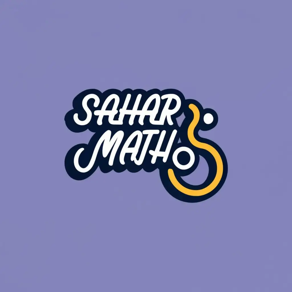 logo, Math, minimalist, with the text "Sahar Math", typography, be used in Education industry