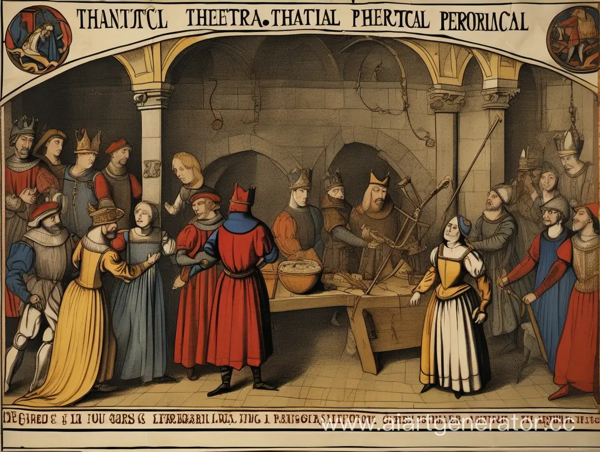 medieval poster for theatral performance