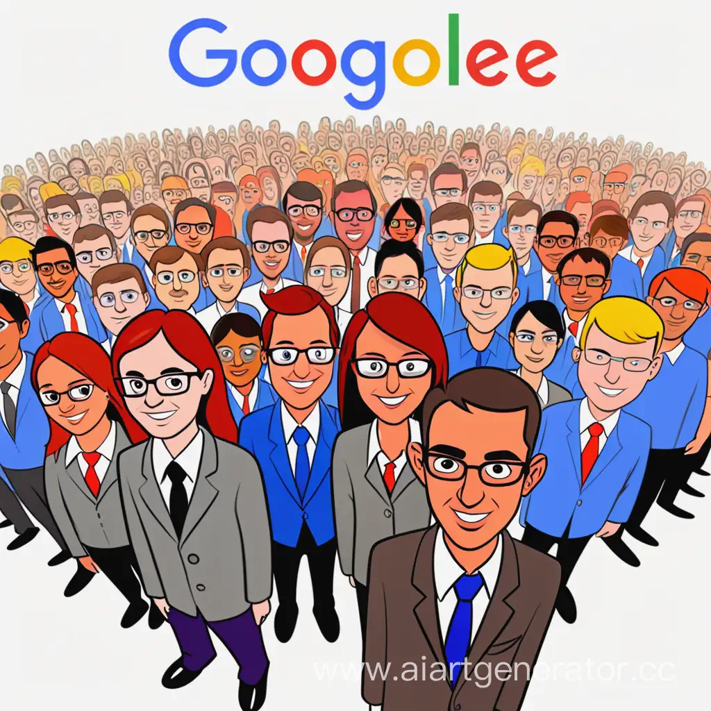 Мультяшная картинка как в Google подбирают персонал