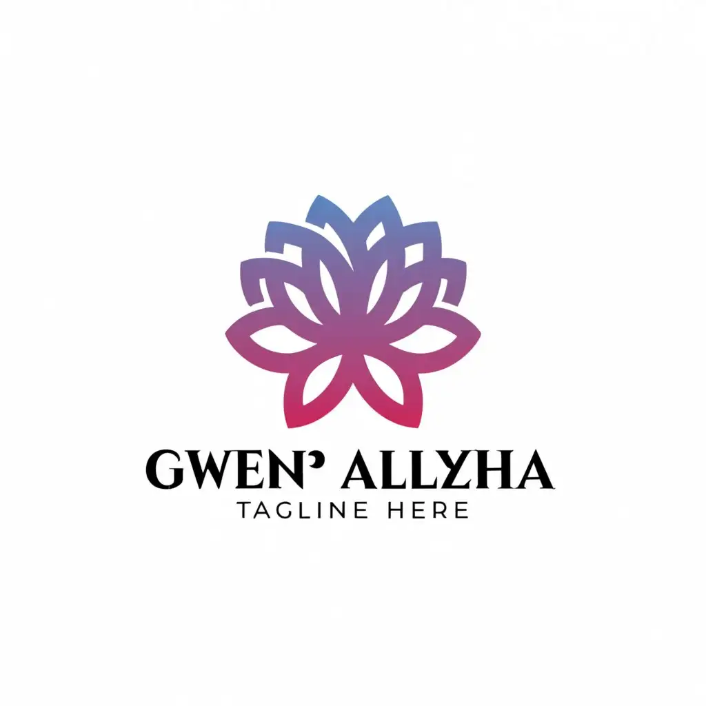a logo design,with the text "Gwen Allyzha", main symbol:beauty and fashion,Minimalistic,be used in Entertainment industry,clear background