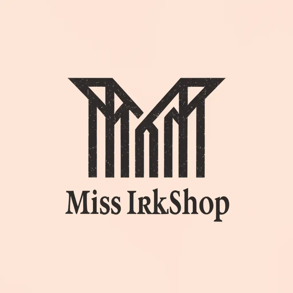 a logo design,with the text "Miss_irk.Shop", main symbol:M,Moderate,be used in Retail industry,clear background