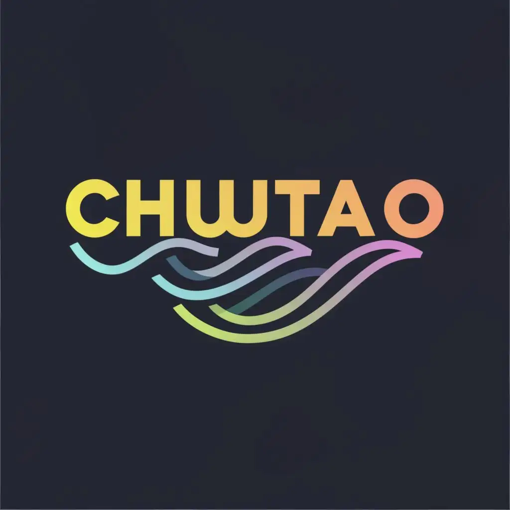 logo, wave, font, with the text "CHUTAO", typography, be used in Technology industry