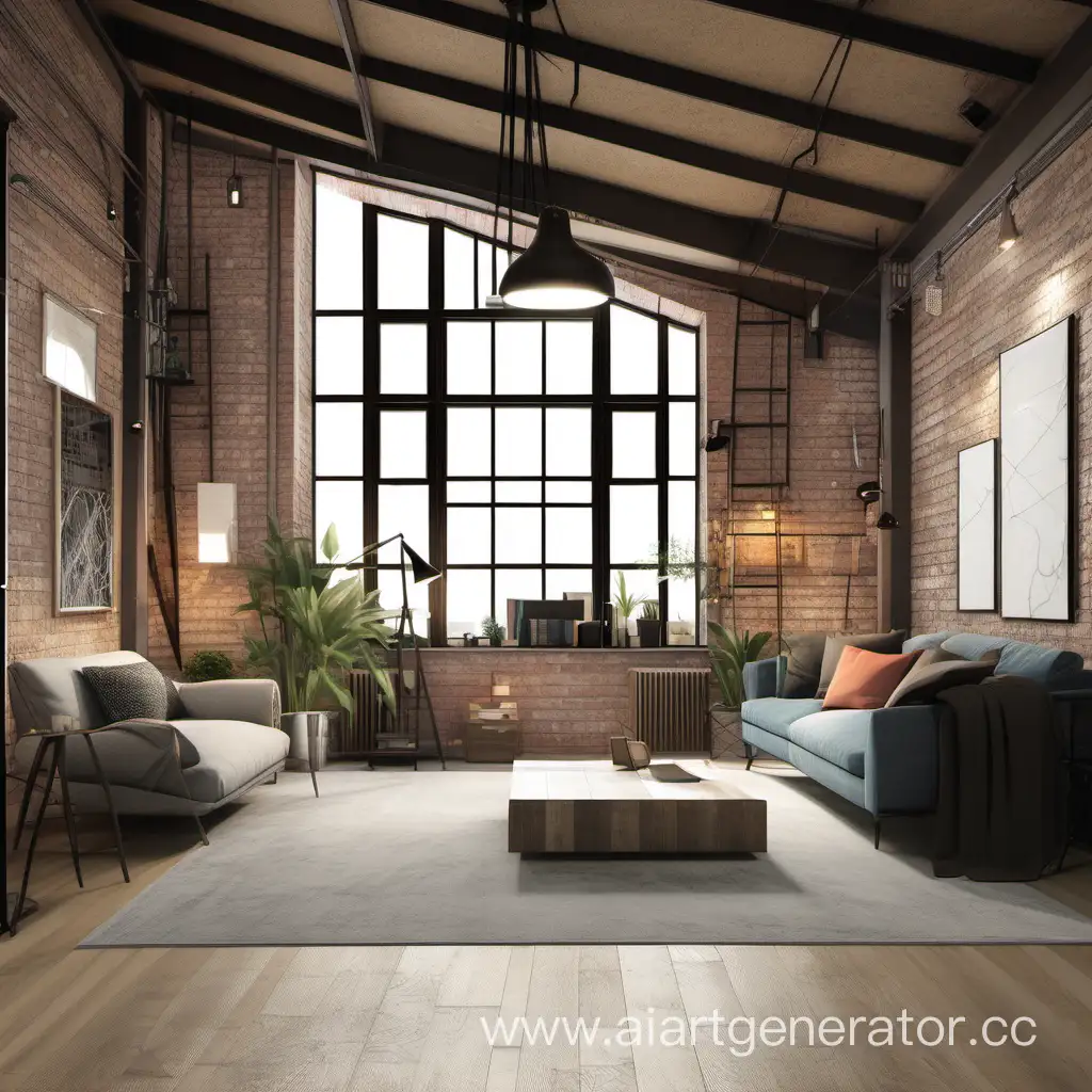 Modern-Loft-Interior-Design-with-3D-Visualization