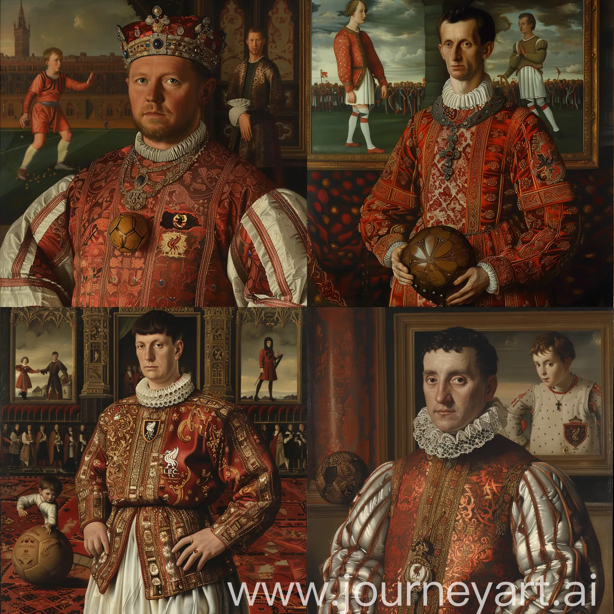 Noble-Portrait-of-a-15th-Century-Earl-in-Liverpool-Colors-with-Historic-Sporting-Tribute