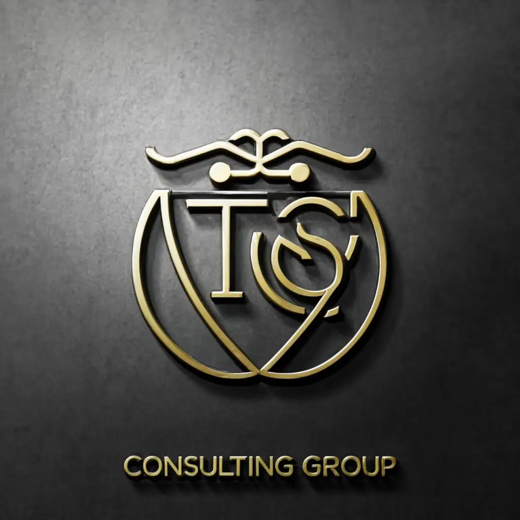 a logo design,with the text 'Titus Consulting Group ', main symbol:main symbol of logo, gold and green 3D metal logo,Moderate,be used in Legal industry, legal and technology symbol,clear background