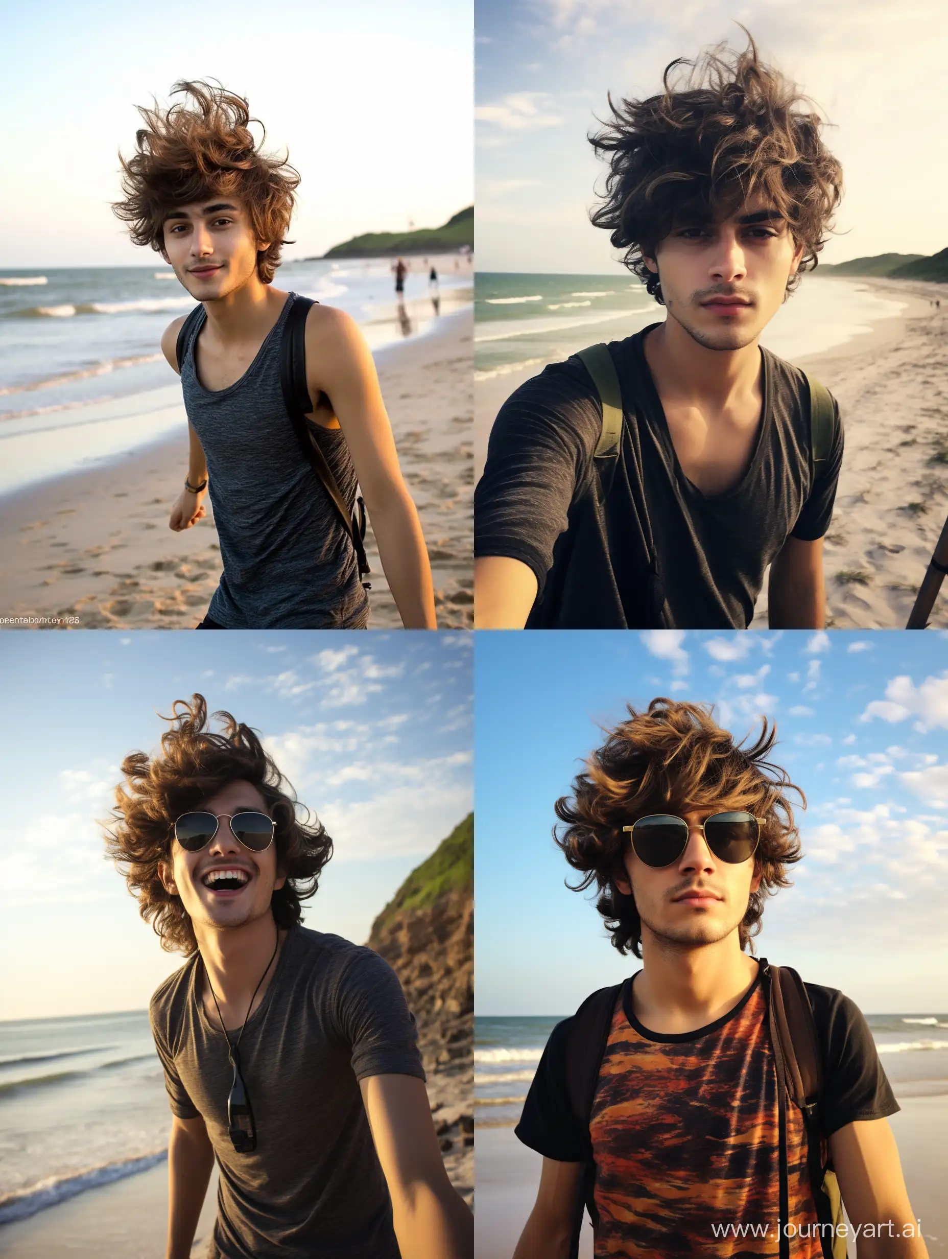 Young-Brazilian-Man-Capturing-a-Beach-Selfie
