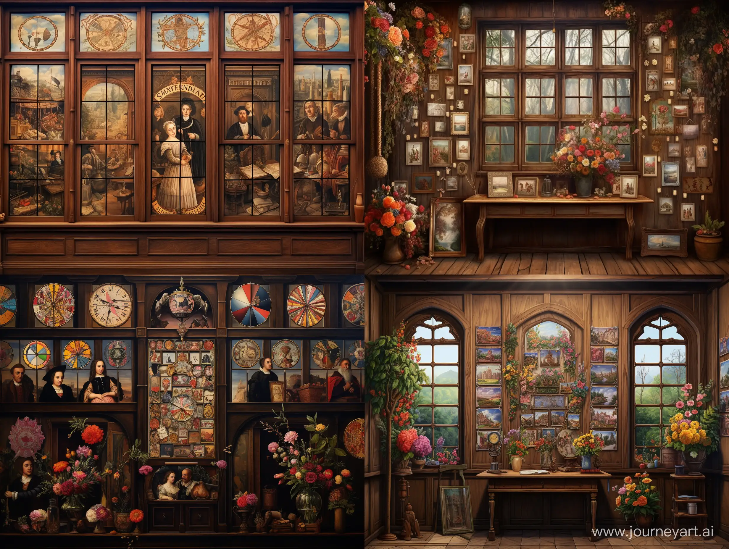 Vintage-Renaissance-Window-Mural-for-Anniversary-Celebration