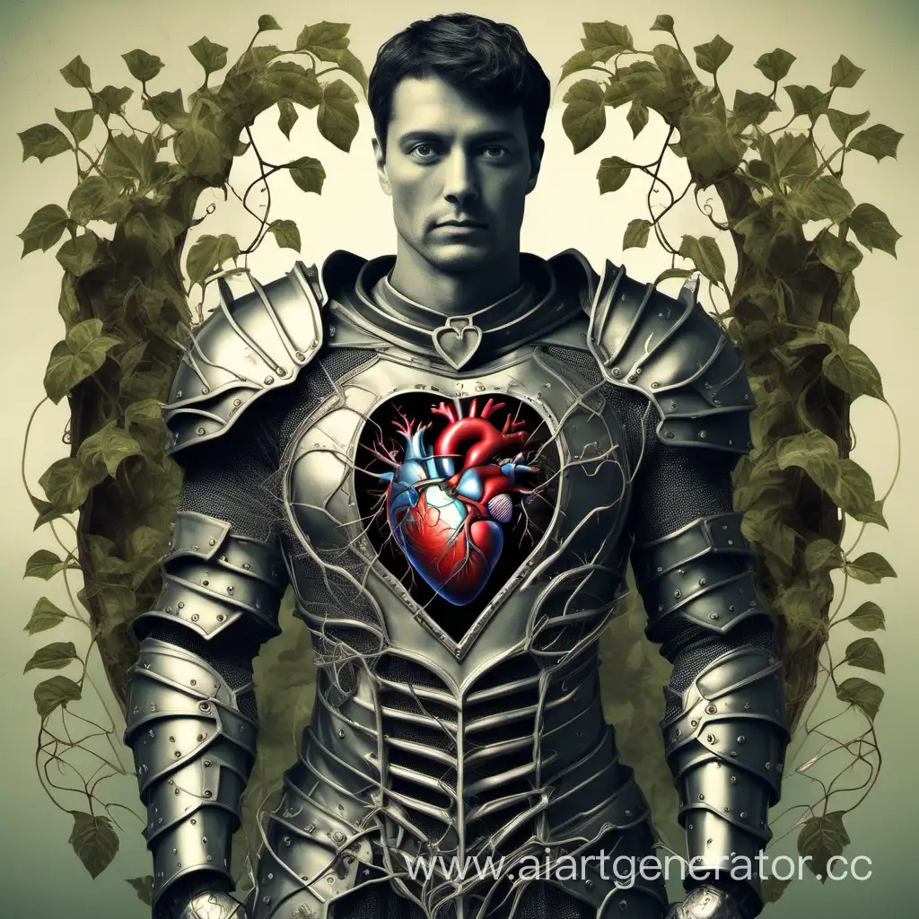 Armored-Man-with-Exposed-Heart-and-Enchanting-Vines