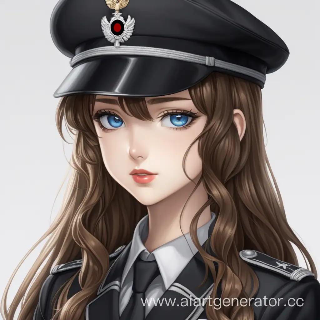 Seductive-Anime-Girl-in-Stylish-German-Military-Attire