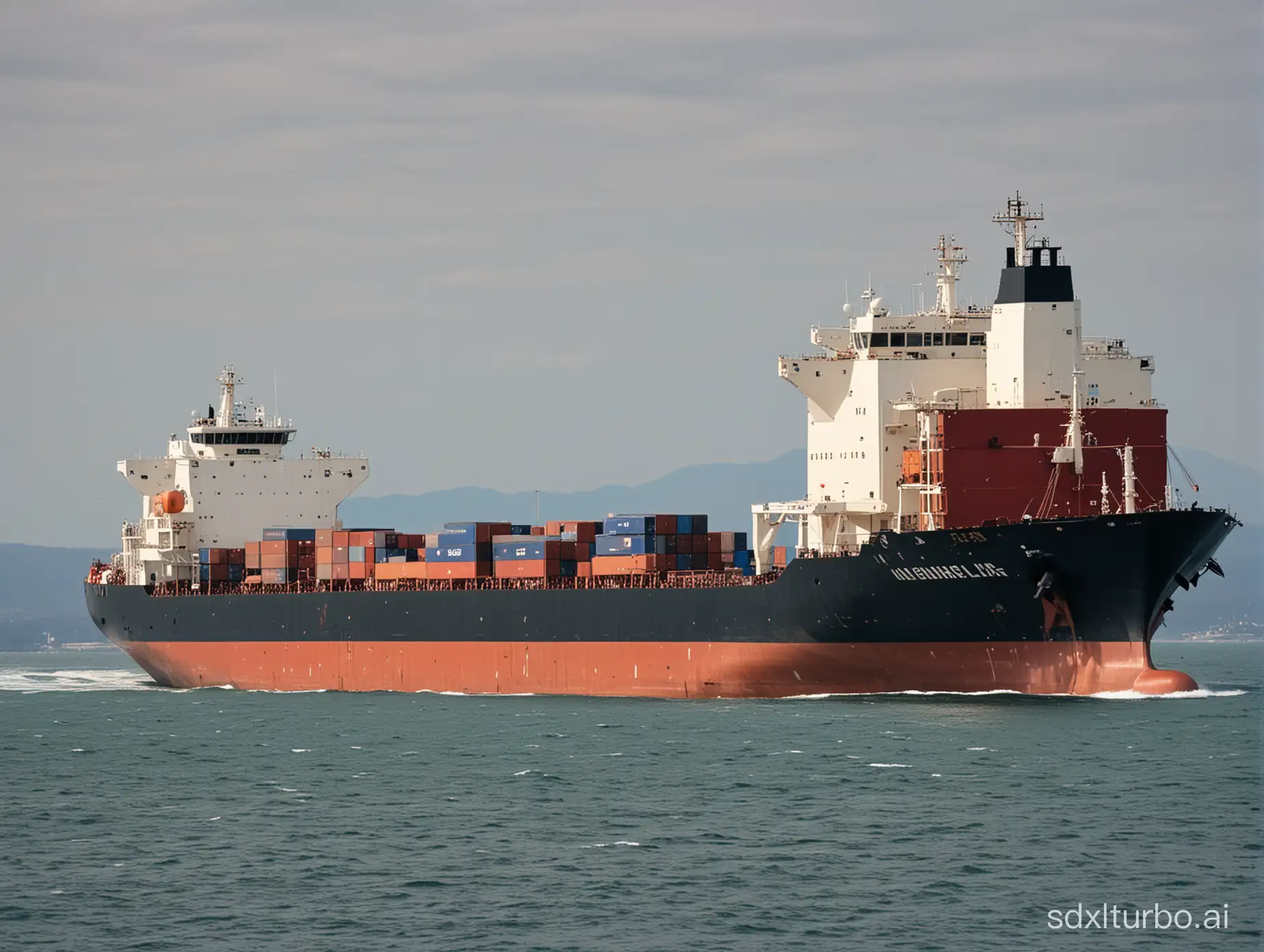 Cargo-Ship-on-Tranquil-Ocean-Waters