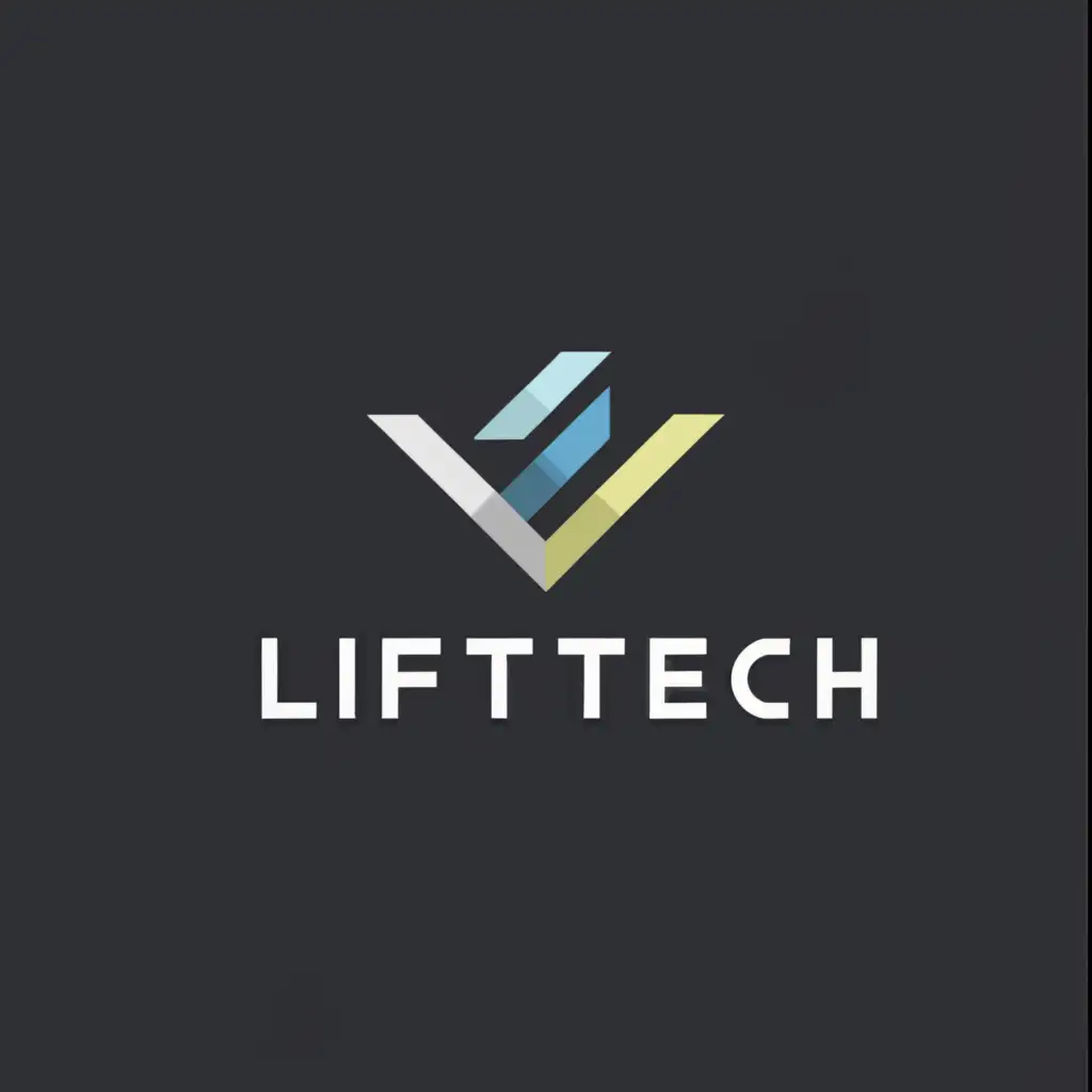 a logo design,with the text "LIFTTECH", main symbol:arrow,Minimalistic,clear background