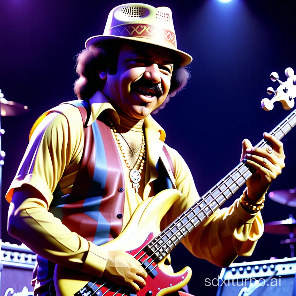 Bass player Like Carlos Santana 1980