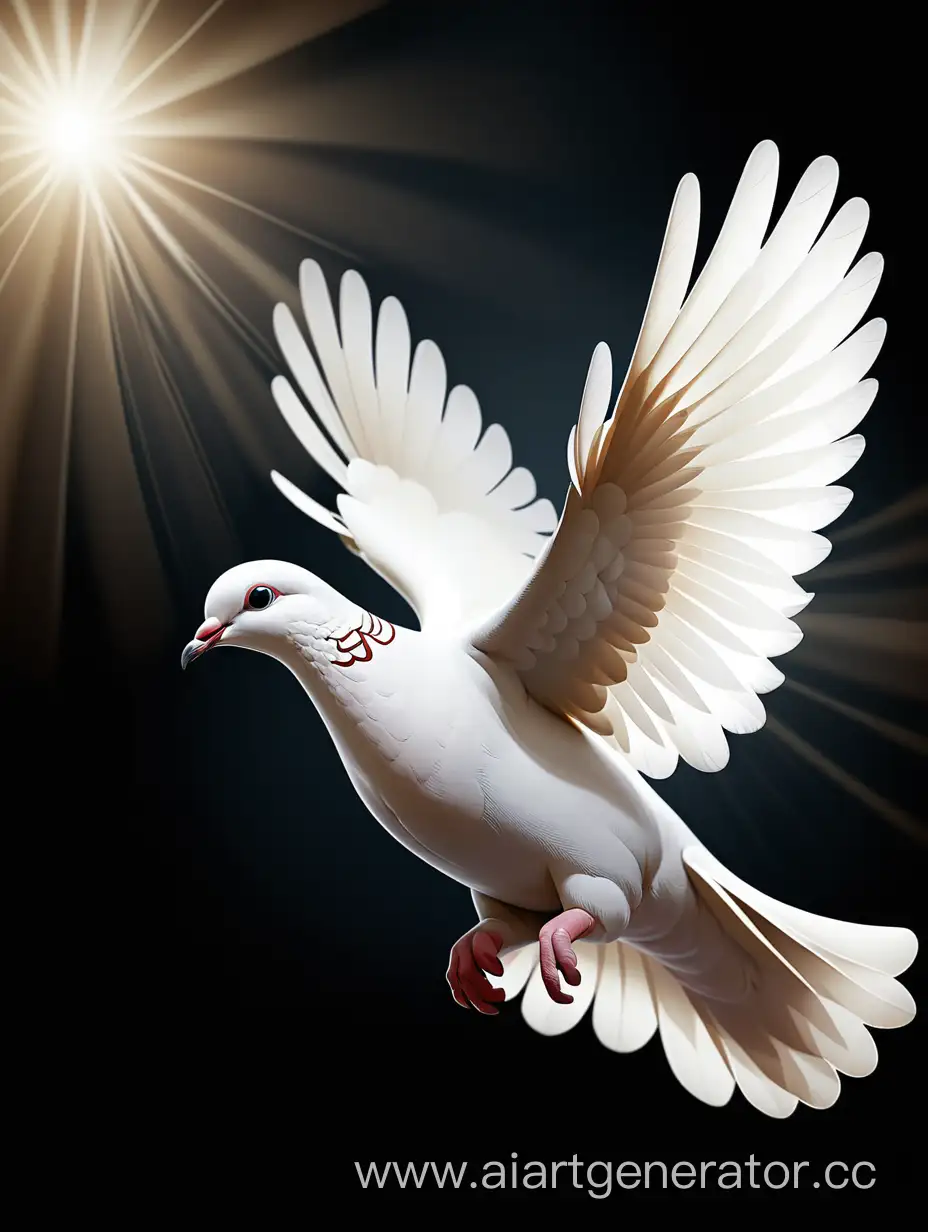 white dove flying