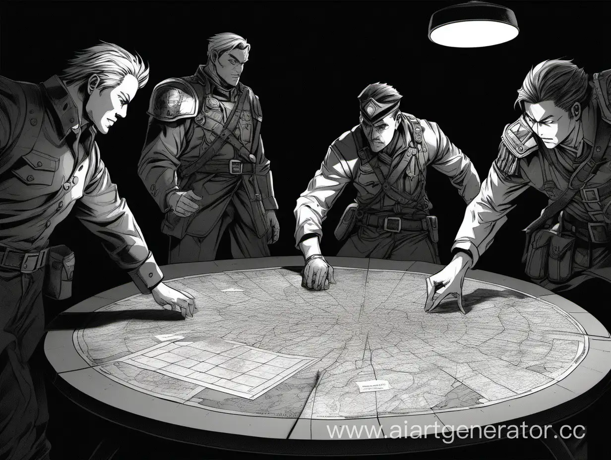 Adventure-Tabletop-Gaming-Heroes-Navigate-Map-in-Dark-Room