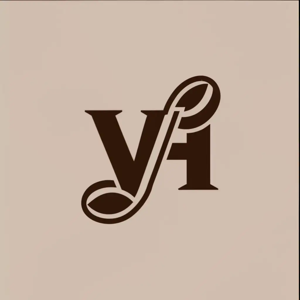 LOGO-Design-For-VH-Elegant-Coffee-Bean-Emblem-for-Restaurant-Branding