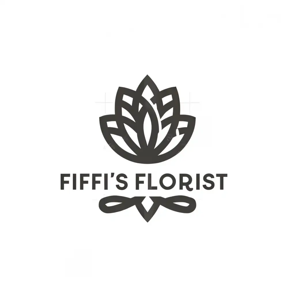 LOGO-Design-for-Fifis-Florist-Elegant-Minimalism-with-Floral-Theme