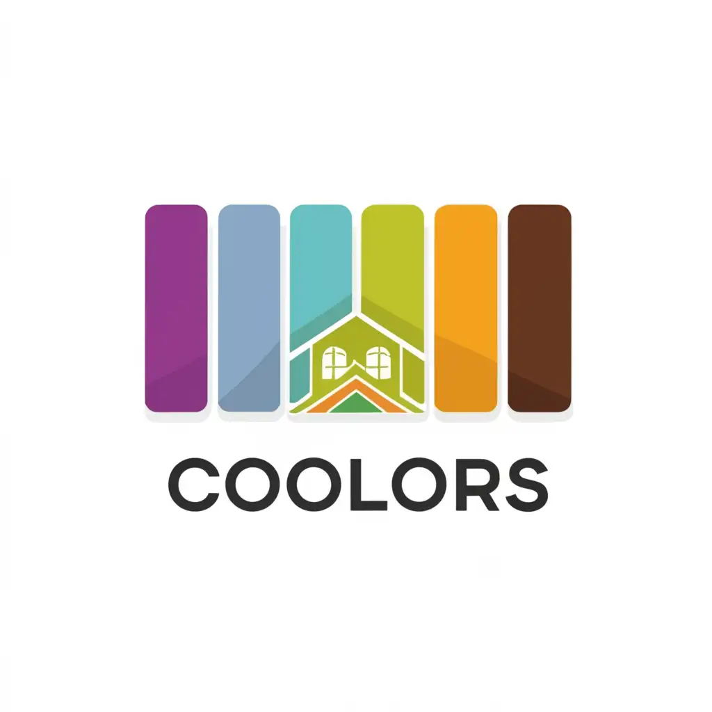 a logo design, with the text 'Colors', main symbol:House and color palette, Moderate, be used in Construction industry, clear background. pastel colors