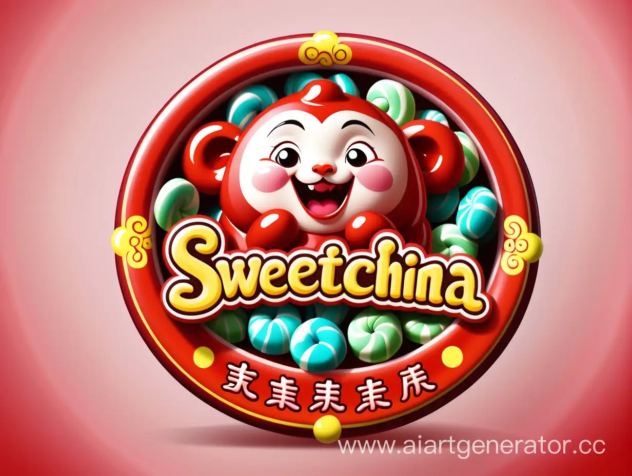 SweetChina логотип для магазина китайских конфет