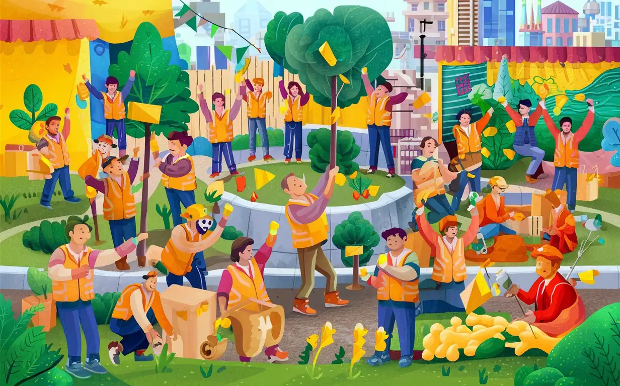 Community-Volunteers-in-Vibrant-Orange-Tones