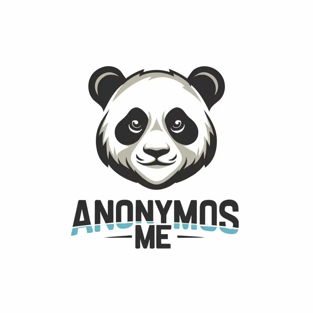 logo, Panda, with the text "Anonymous Me", typography, be used in Entertainment industry