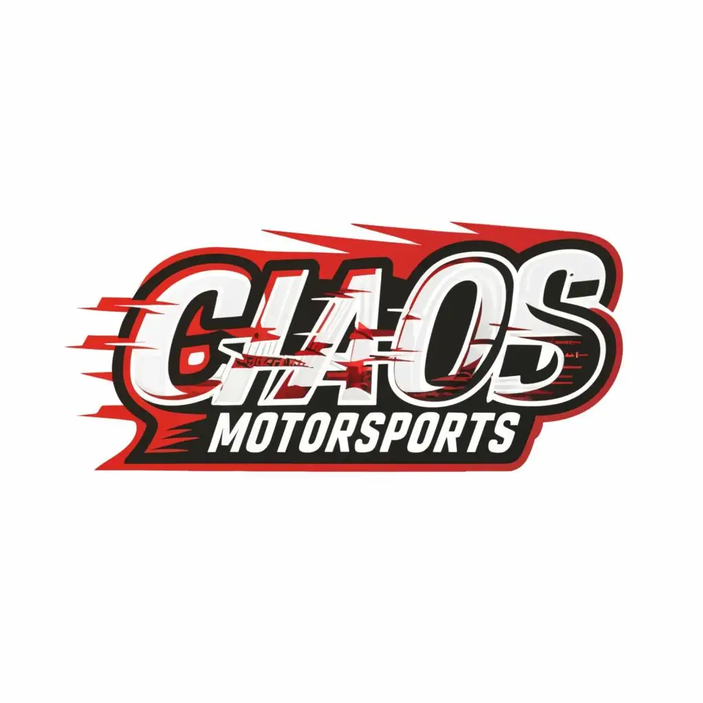 logo, racing, with the text "Chaos Motorsports", typography, be used in Sports Fitness industry