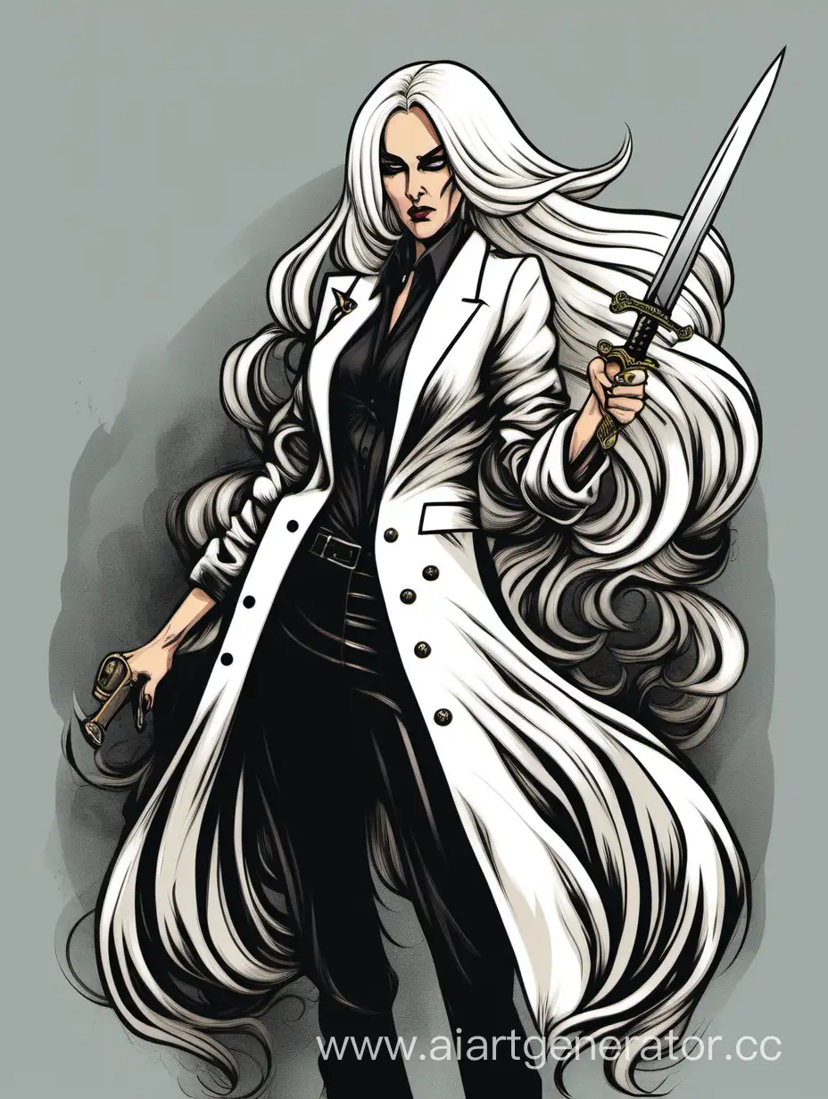 Elegant-Mafia-Queen-with-a-Lethal-Dagger-in-Striking-White-Hair