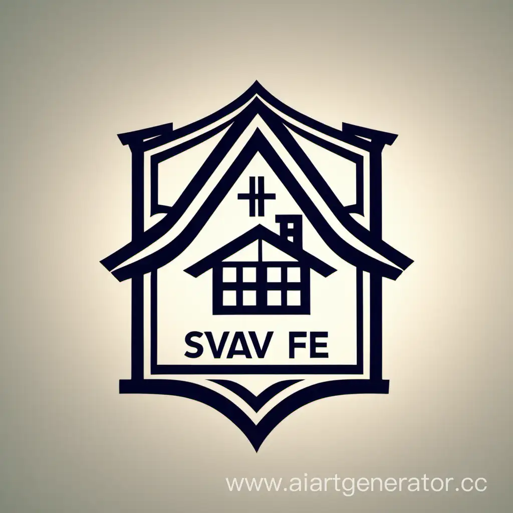 Логотип СВ над надписью крыша от дома, тест подчеркивается ключем