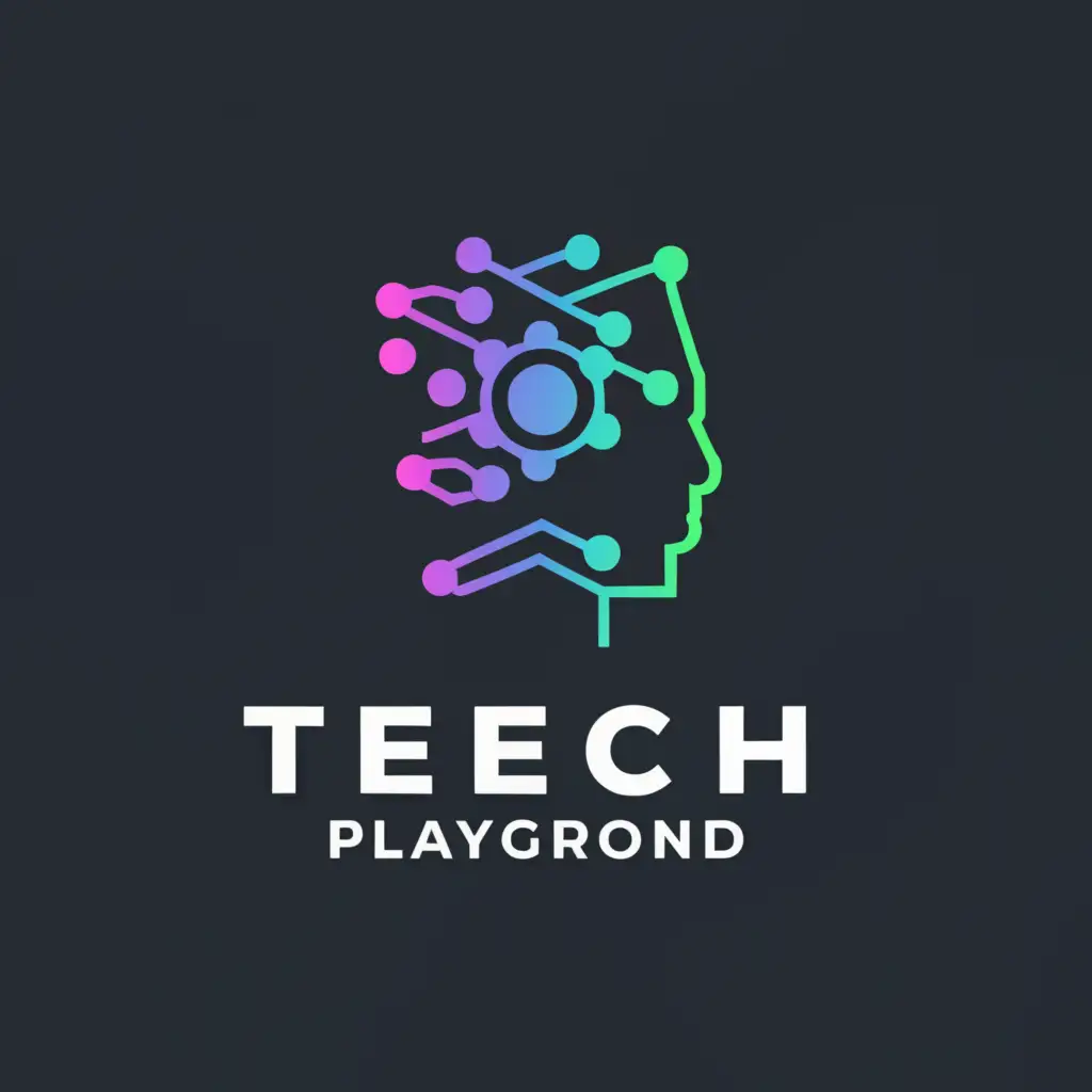 a logo design,with the text "Tech Playground", main symbol:AI, Robotics,Moderate,be used in Technology industry,clear background
