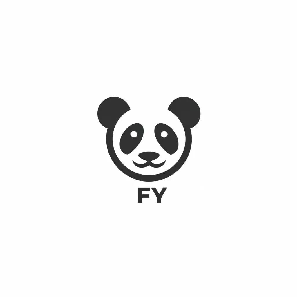 a logo design,with the text "FY", main symbol:panda,Moderate,clear background