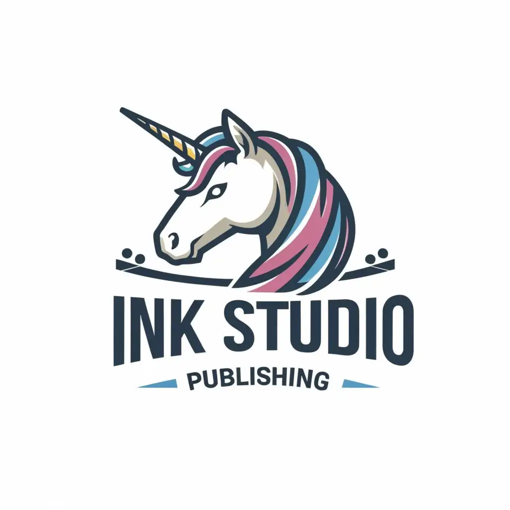 logo, UNICORN, with the text "Ink Studio Publishing", typography, be used in Education industry