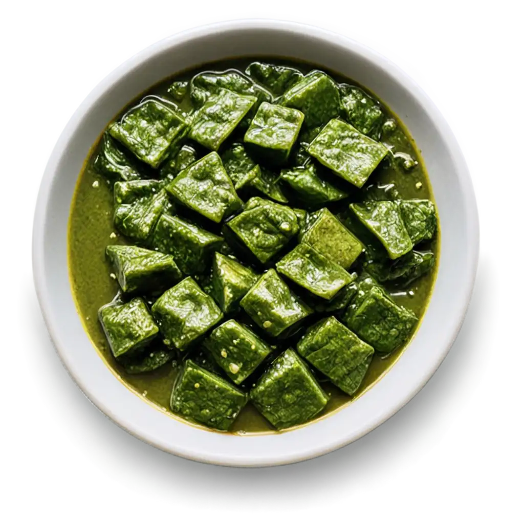 Palak-Paneer-in-White-Plate-PNG-Savory-Indian-Cuisine-Delight-Captured-in-High-Quality-Format