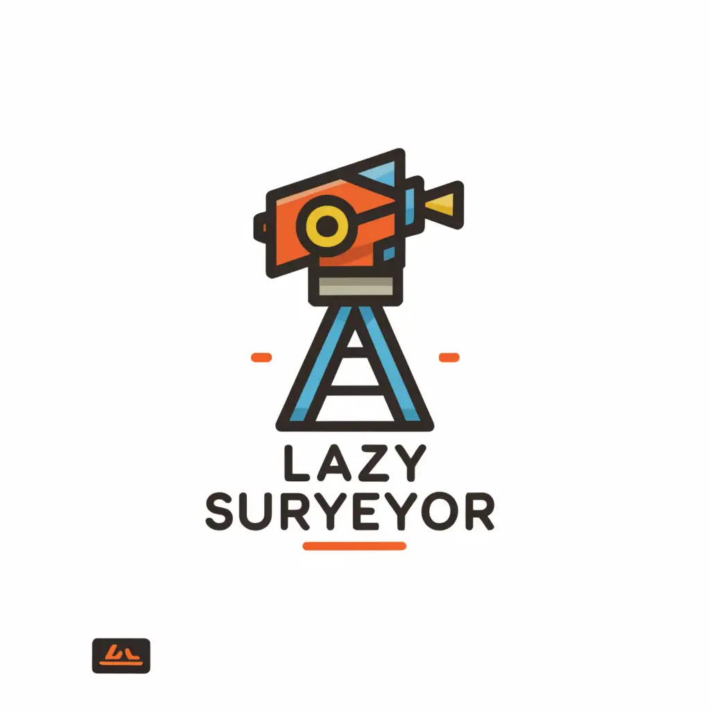 LOGO-Design-for-Lazy-Surveyor-Total-Station-Symbol-with-Clear-Background-for-Construction-Industry