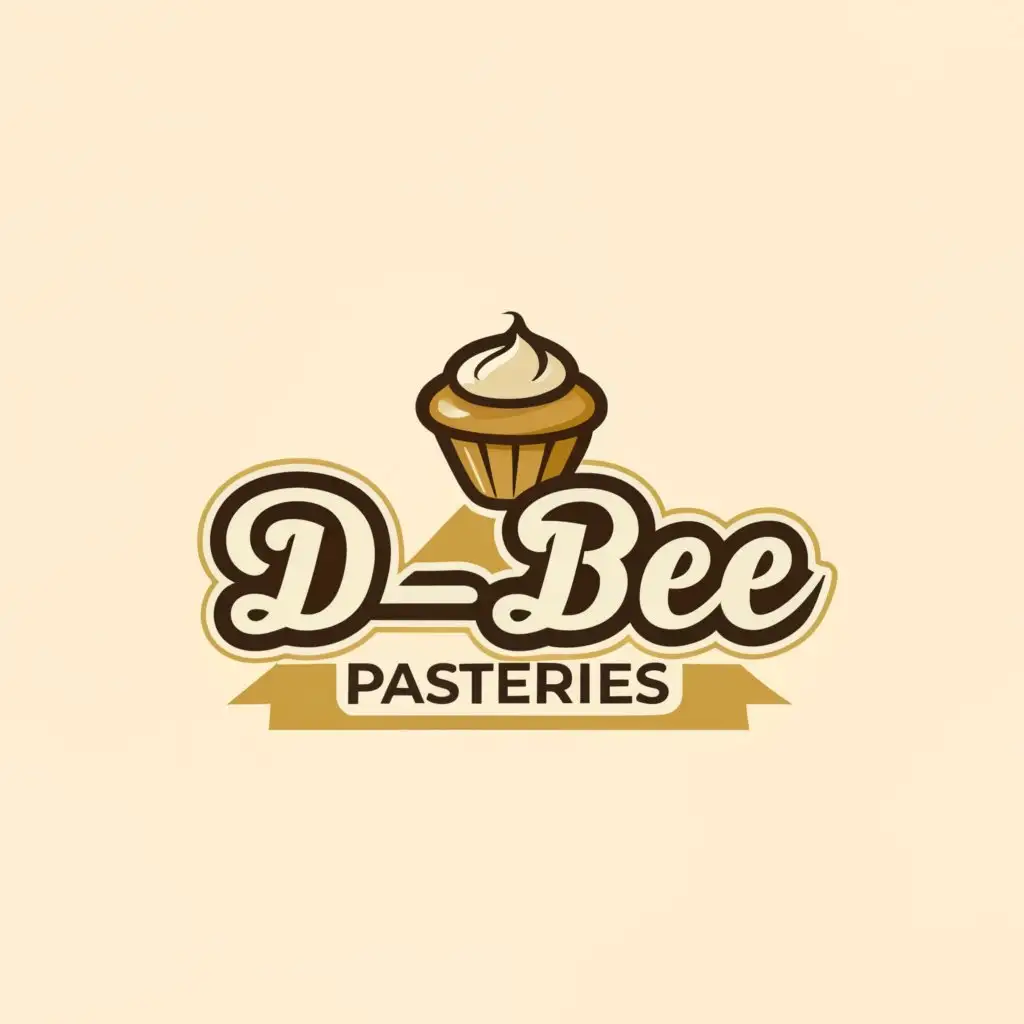 a logo design,with the text "D-Bee Pastries", main symbol:pastries with cream,Moderate,clear background