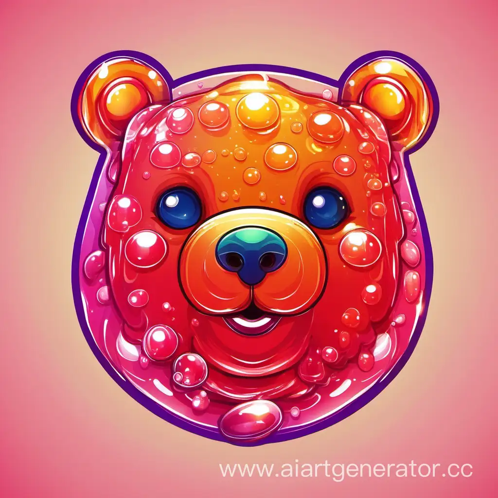 Colorful-Vector-Illustration-Jelly-Bear-Head
