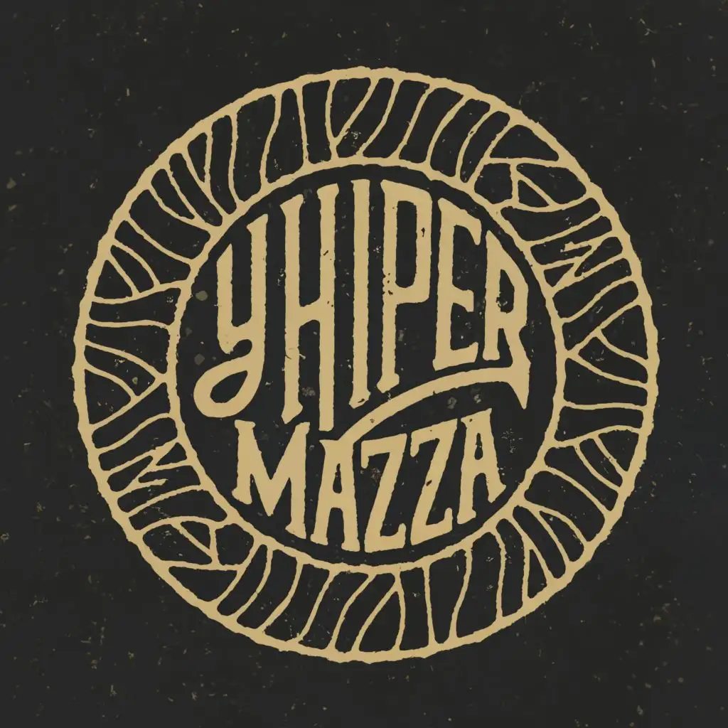 logo, circle rap music, with the text "cyhper mazza", typography