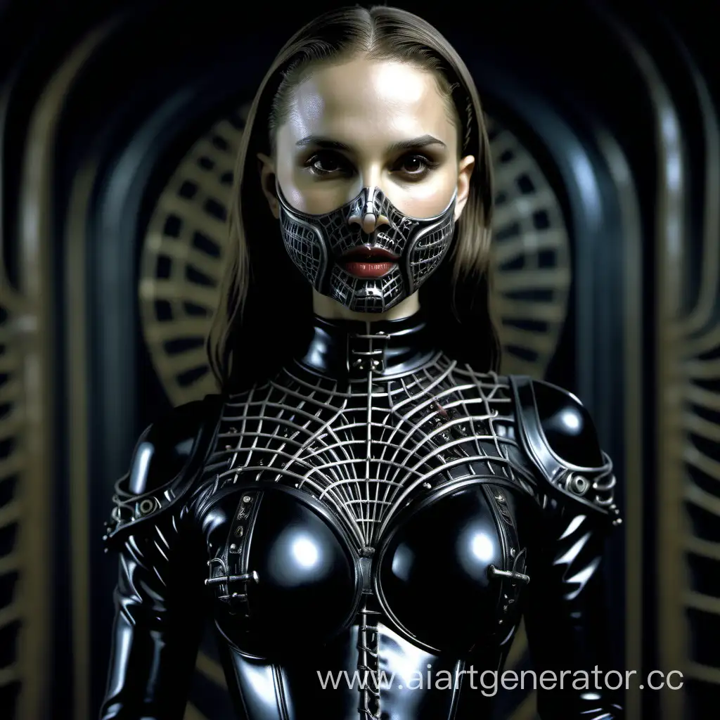 Natalie-Portman-Embraces-Gigeresque-Aesthetics-with-Hellraiser-and-Lovecraftinspired-Latex-Ensemble