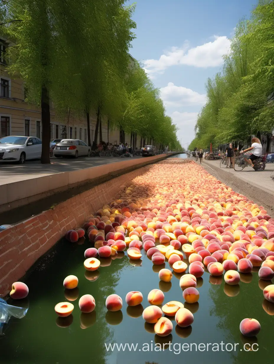 Peaches-Floating-Along-Krugova-Canal-Embankment