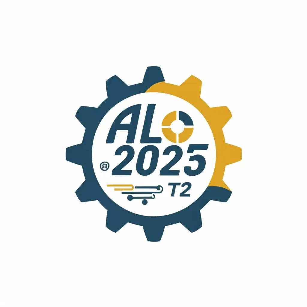 logo, cogwheel, with the text "AL2025 T2", typography, be used in Technology industry