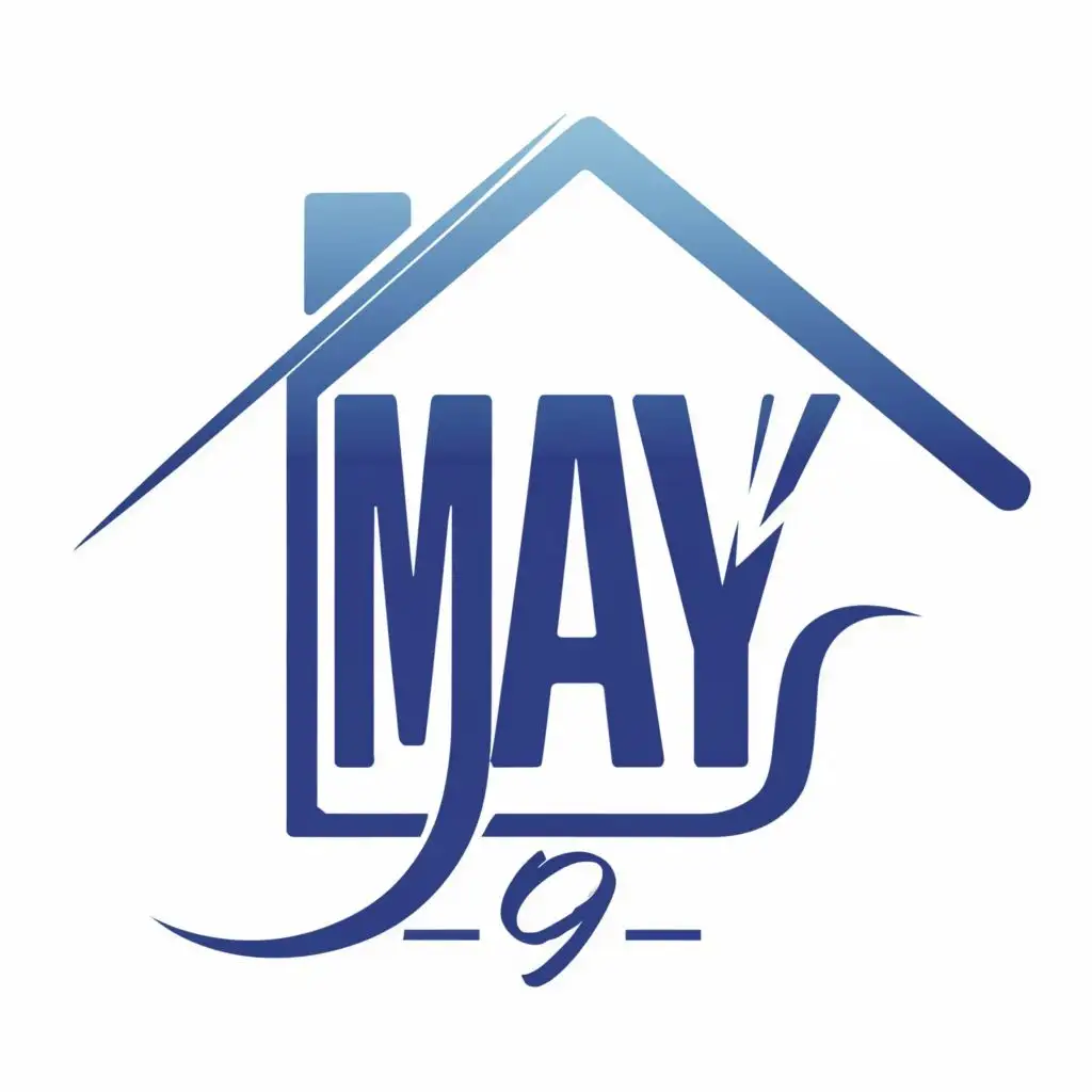 logo, House, with the text "May 07", typography, be used in Construction industry