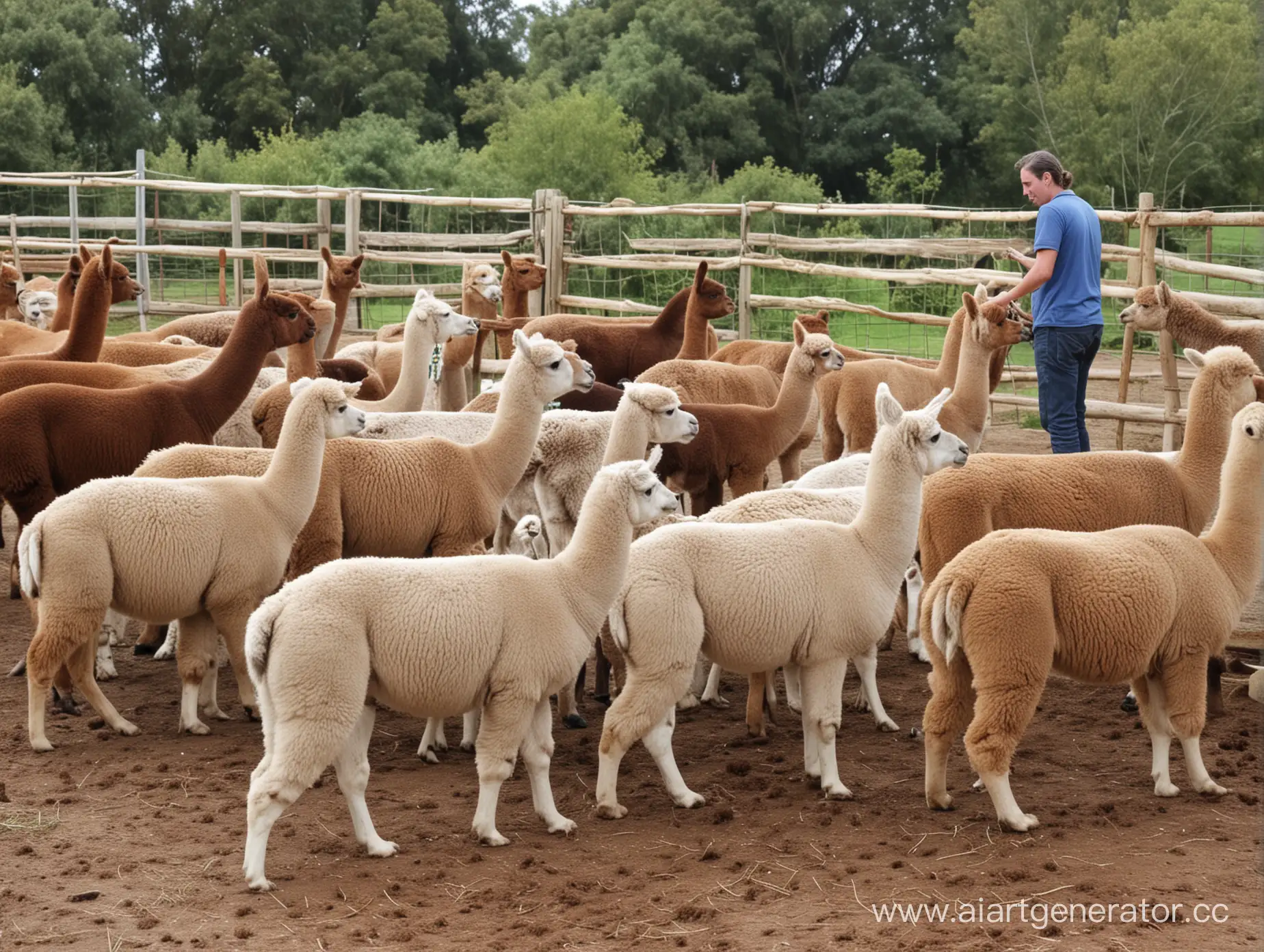 People-Feeding-Alpacas-Joyful-Interaction-with-Alpacas-in-a-Farm-Setting