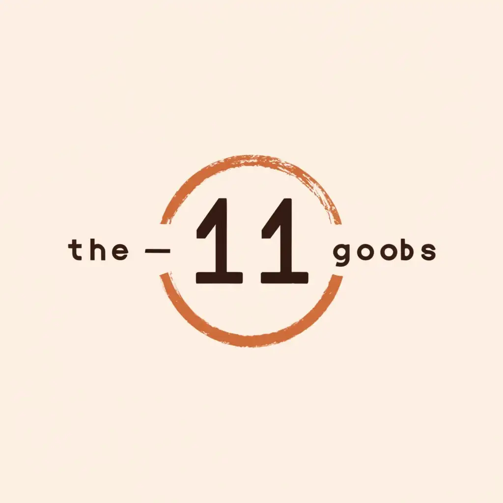 a logo design,with the text "The11Goods", main symbol:11Goods,Moderate,clear background