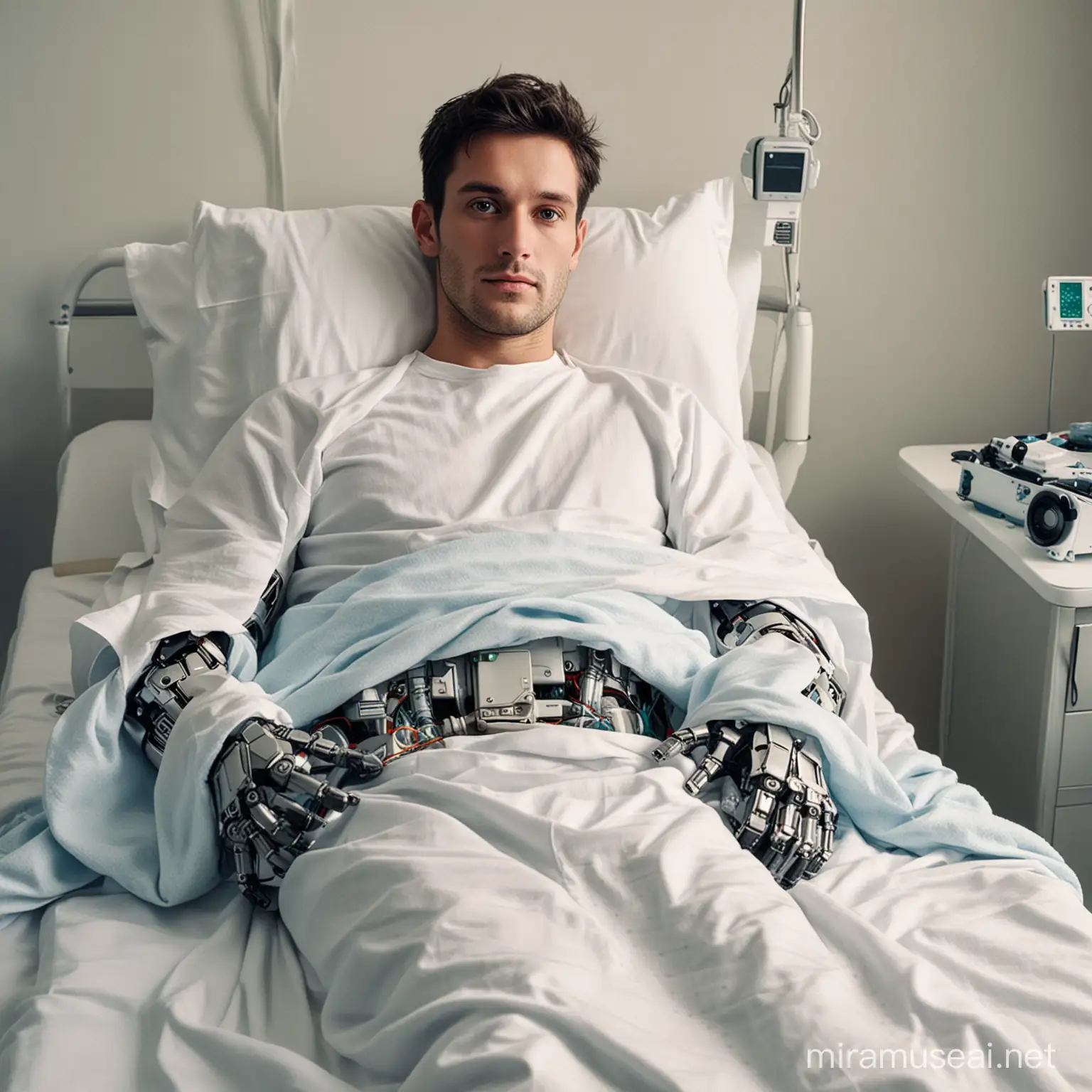 Robotically Enhanced Patient Resting in Hospital Bed