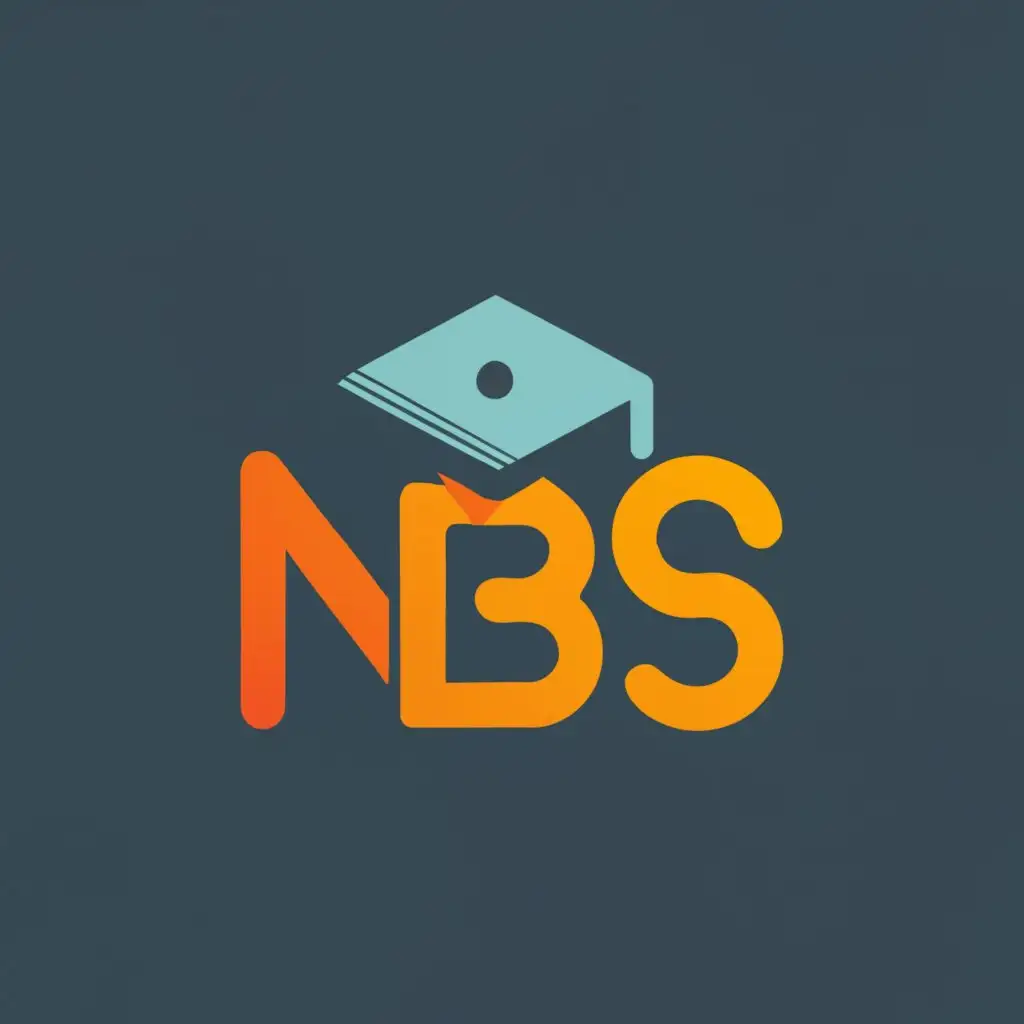 logo, NBS, with the text "Nitish Book Shop", typography, be used in Education industry